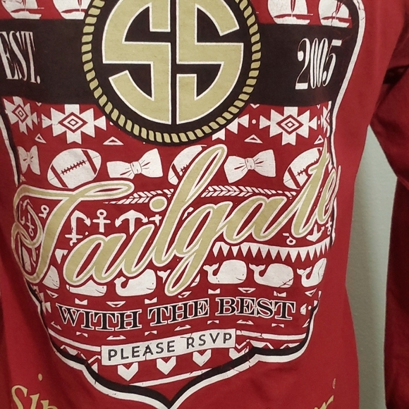 SIMPLY SOUTHERN Red/Black/Yellow Tailgate T-Shirt-Gameday Collection-Sz S - Picture 7 of 17